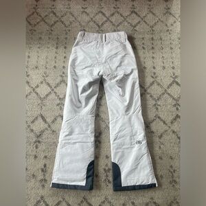 white winter snow pants